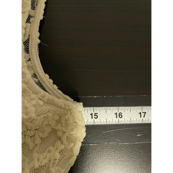 Forever 21 Juniors Dress Small Cream Floral Mesh Skirt Belted Fairy Romantic Y2K - Picture 5 of 8